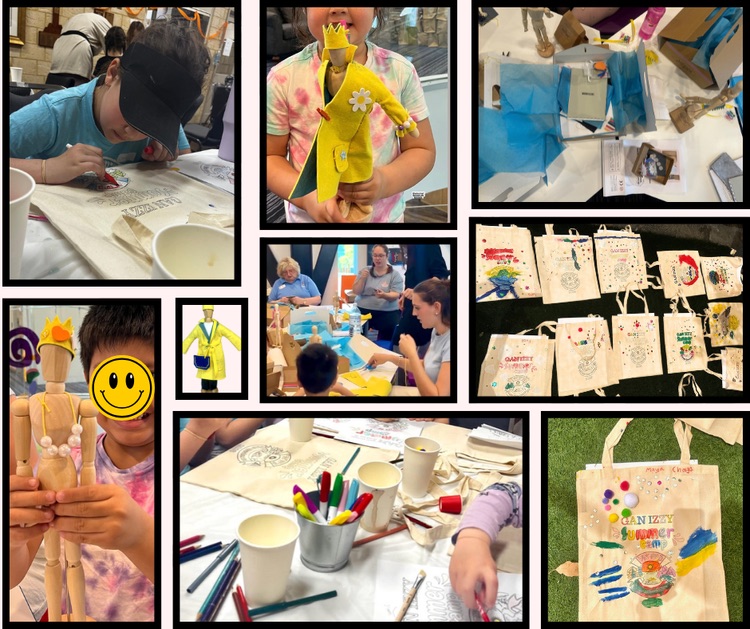 Community fashion workshop activities and completed projects