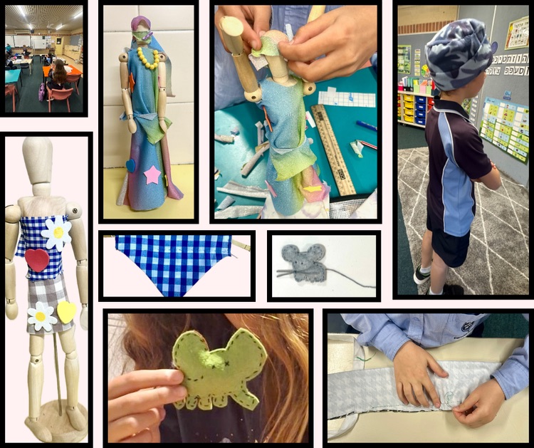 Primary school fashion club projects and sewing activities